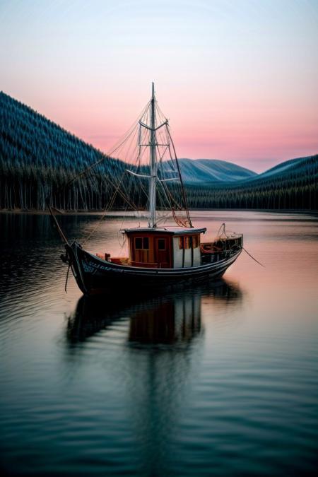 masterpiece, best quality, ultra-detailed, realistic, 8k, RAW photo, distant-view, (fisherman fishing troubles on small boat in the middle of the lake, small fish were flying on the water around the fisherman:1.37), eagle on distant trying to catch the fish, emphasize some little birds flying around, award winning realistic photography, morning, a bit cloudy, scenery photography, perfect shadow, perfect natural lighting, rich colors, perfect composition, perfect colors, flawless complexion photo, perfect intricate detailed, lakes, surreal, lifelike, real life scenery photo, top quality, trending on artstation, meadows, glitter, prettiest landscape, all kinds of flowers, flowers field, pine tree, fantastic, stunning, outstanding, finding nemo, breathtaking beautiful nature photo, out-of-this-world scenery, perfect reflection on water, depth of field, fisherman best day, detailerlora,