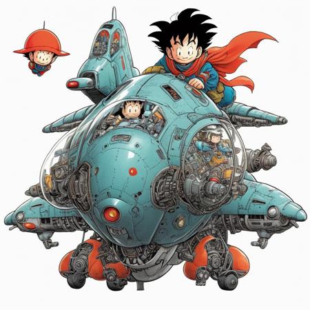 <lora:Akira_Toriyama_vehicle:1>  a futuristic bomber, science-fiction, manga style, full color, akira toriyama, hand drawing, super detailed, complex details, <lora:add-detail-xl:1>, cute, cartoonized