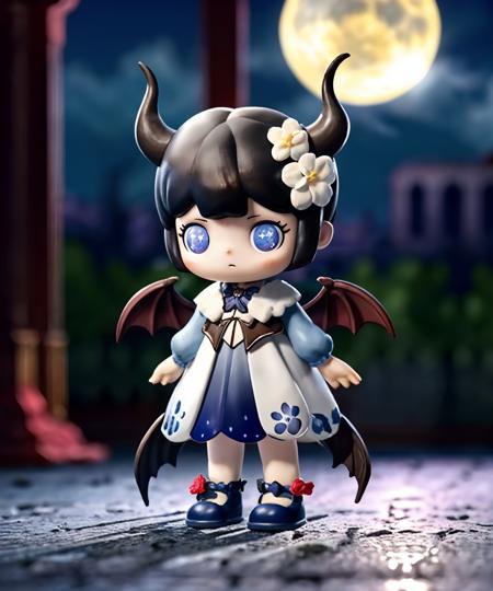 masterpiece, absurdres, extremely detailed, detailed eyes, fullbody,, monstrous, demonic, monster, Flowerpetalai, night, moonlight, volumetric lighting,