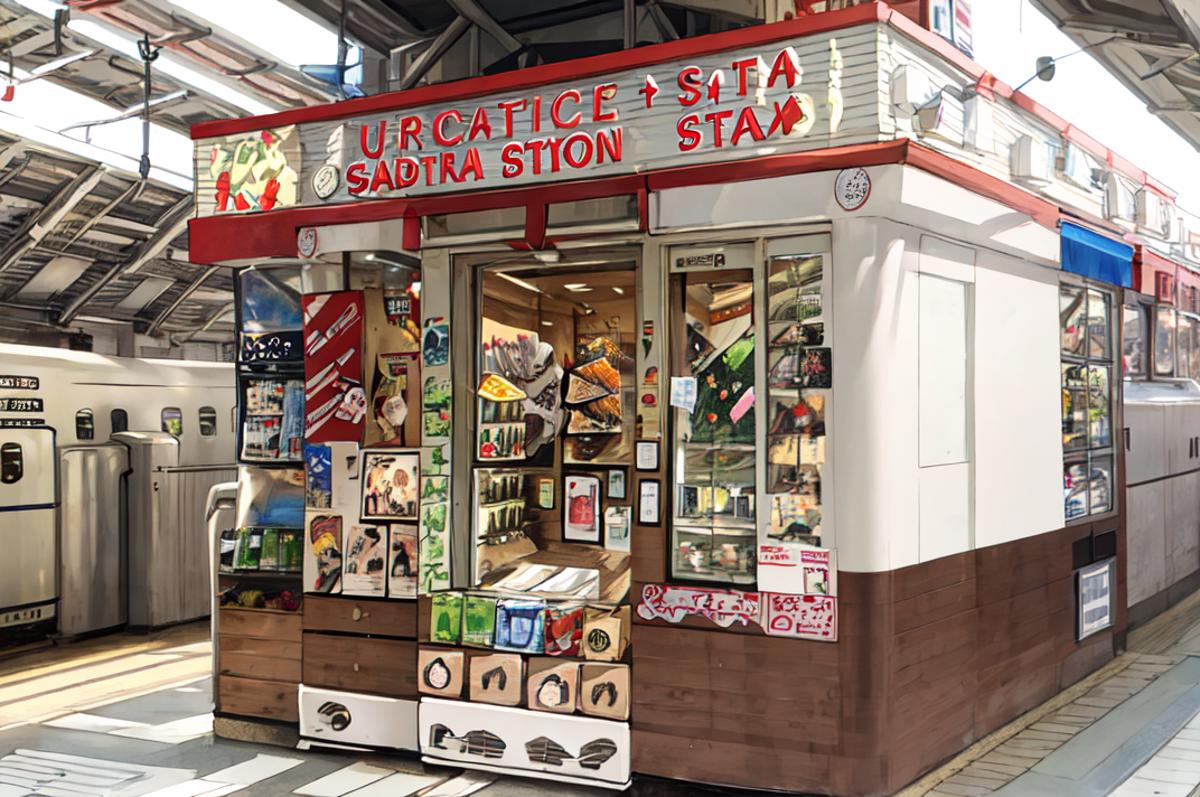 東京駅 東海道新幹線ホームのデリカステーション＆アイスクリーム自販機 image by swingwings