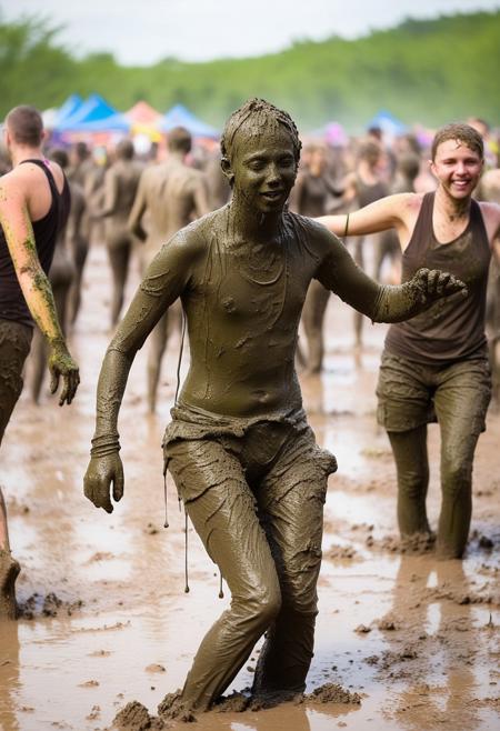dancing in rave mud