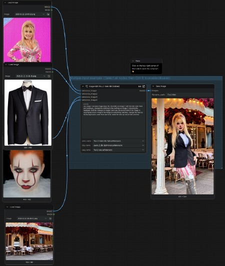 FLUX.2 [klein] image edit 9B distilled 8 ref image and lora workflow 4 image version