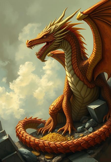 Dragons are ancient beasts well known for their greed, strength, breath weapons, and size. However, what many do not know is that dragons must rely upon their hoards of gold to grow, that dragon colors are based on their alignment, and that a dragon's color determines its vulnerability and resistance. Dragons are notorious for their laziness. While powerful, dangerous creatures, they are sluggish and prone to long naps.