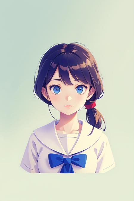 mbltb,icon,no humans,white background,simple background,(1girl:1.3),<lora:mbltb:0.6>,sailor_shirt,