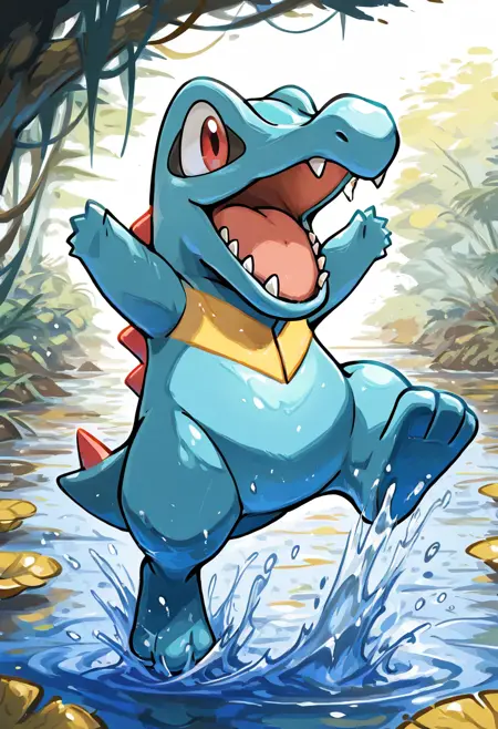 Totodile: Big Jaw Little Guy | ワニノコ (Pokedex #0158)