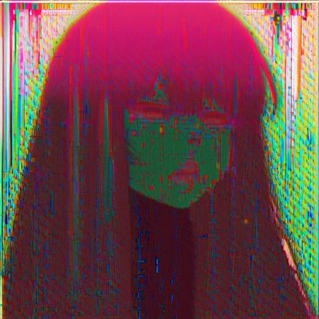 Glitch portrait strange glitch portrait