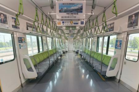 e235, train interior, scenery, seat, reflection, window, reflective floor, poster (object), 