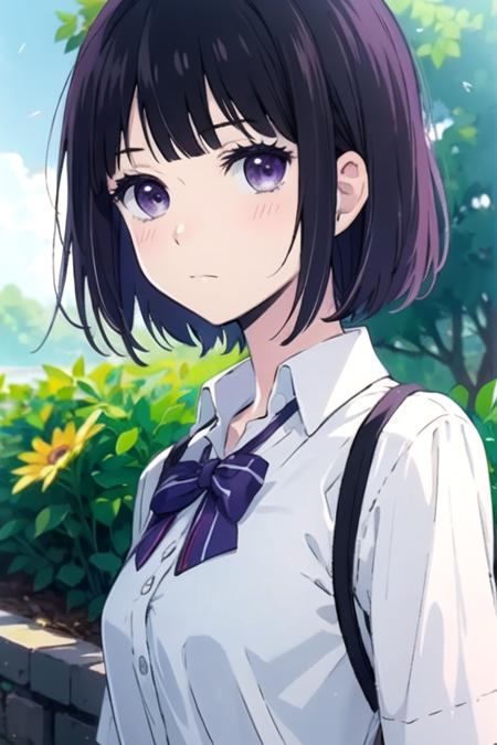 hanabi_yasuraoka black hair purple eyes