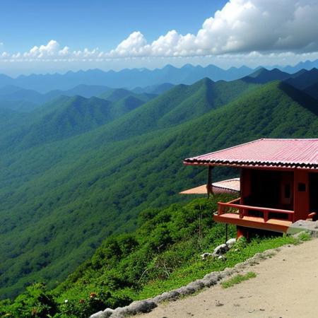 beautiful Jamaican mountains and beacj