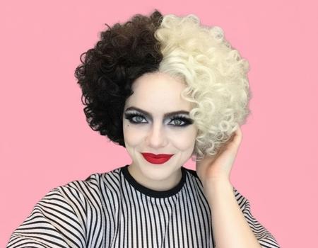 Woman with Black and White Hair - AI Generated V1