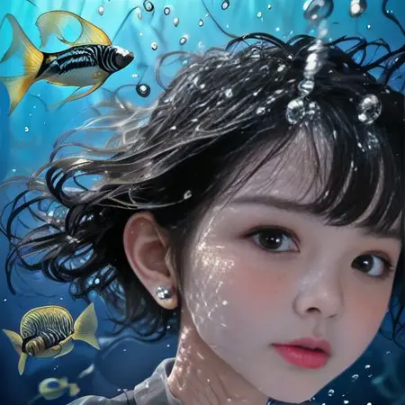 Underwater girl.