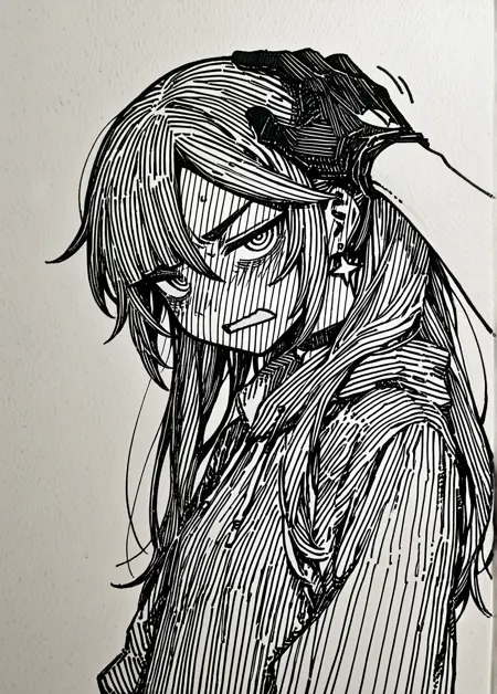 Line Art Style | Sketch, Manga | Hatching | (Ashpwright Artist)