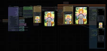 Simple SDXL T2I & Hi Res Fix (CivitAI Metadata compatible)