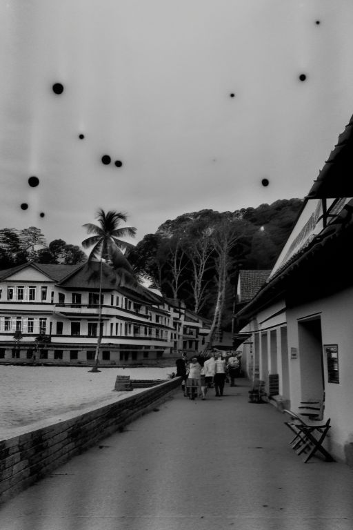 KB_orwo_NP22, instagram photo, von einer strandpary in Sri Lanka, im hintergrund viele Menschen, Tanz und schne Lichter, am Abend Sonnenuntergang, weiche Schatten, Filmkorn