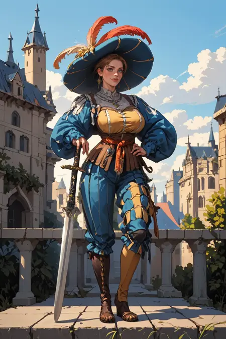 Landsknecht holding a great sword