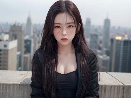 photorealistic, long_hair, realistic, solo, long_hair, (photorealistic:1.4), best quality, ultra high res, teeth, 1girl,

diamond stud earrings, long straight black hair, hazel eyes, serious expression, slender figure, wearing a black blazer and white blouse, standing against a city skyline at night


1girl,
beautiful, masterpiece, best quality, extremely detailed face, perfect lighting, 1girl, solo,

best quality, ultra high res, (photorealistic:1.4),
ultra detailed,
masterpiece, best quality,   <lora:ireneV2:0.9>