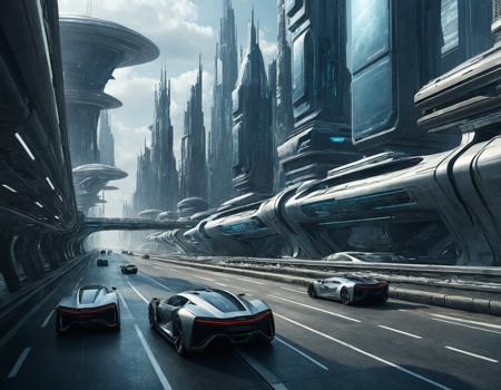<lora:Zoom_Cars:1>,Cornelisz Hendriksz Vroom,vehicle,car,driving,<lora:Metroplex-Futuristic-000006:1>,futuristic city backgrond,futuristic city scape,stunning sci-fi concept art,futuristic government chambers,