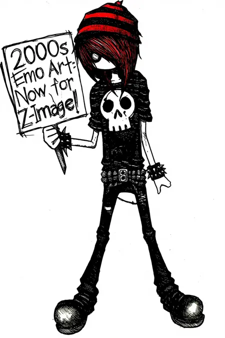 2000s Emo Art (Z-Image Turbo)
