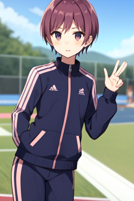 etouharuka, track suit, track jacket