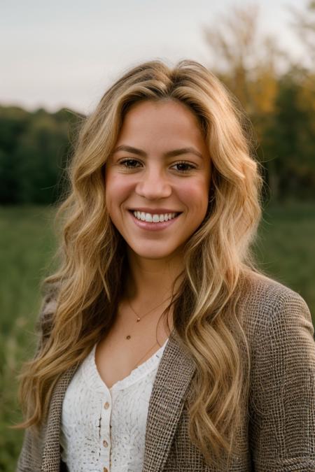 <lora:sh4k1r4:0.9>, a Realistic portrait of sh4k1r4 woman, 1girl, solo, long hair, looking at viewer, smile, blonde hair, brown eyes, teeth, grin, lips, portrait, realistic, professional Photography, Photorealistic, detailed eyes, RAW, analog, sharp focus, 8k, HD, DSLR, high quality, Fujifilm XT3, film grain, award winning, masterpiece