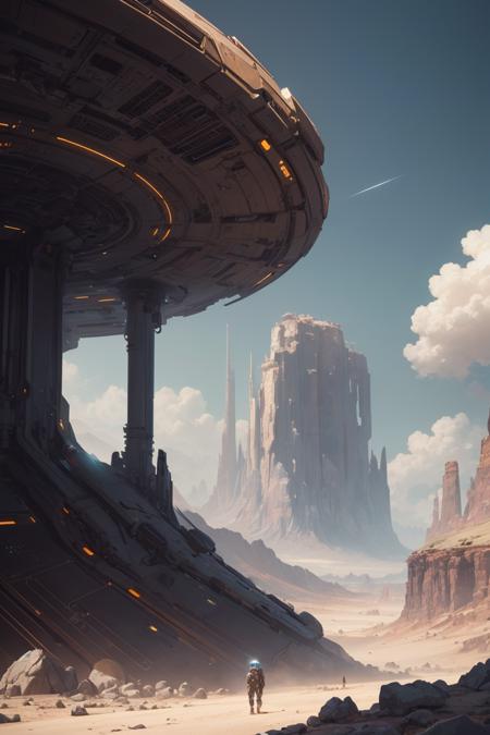 no humans, landscape, oil on matte canvas, sharp details, the expanse scifi spacescape ceres colony, intricate, highly detailed, digital painting, rich color, smooth, sharp focus, illustration, Unreal Engine 5, 8K, art by artgerm and greg rutkowski and alphonse mucha