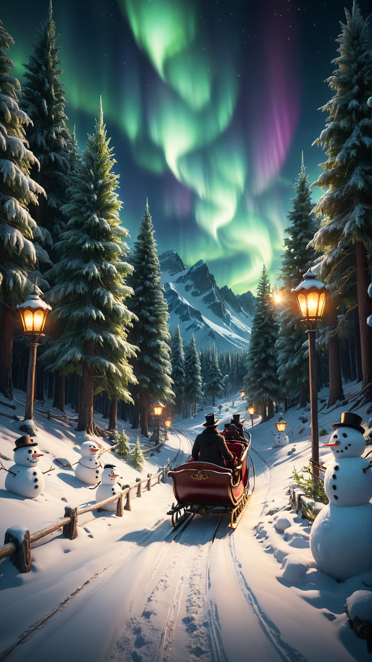 A Santa Claus Train Ride Through the Snowy Mountains