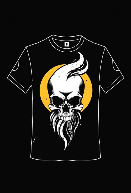 Ready design for printing on a t-shirt. On a black background