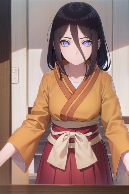 hanabihyuuga, <lora:hanabi hyuuga-lora-nochekaiser:1>,
hanabi hyuuga, long hair, black hair, hair between eyes, white eyes, no pupils,
BREAK skirt, long sleeves, japanese clothes, kimono, sandals, hakama, orange kimono, red hakama,
BREAK outdoors, shrine,
BREAK looking at viewer, (cowboy shot:1.5),
BREAK <lyco:GoodHands-beta2:1>, (masterpiece:1.2), best quality, high resolution, unity 8k wallpaper, (illustration:0.8), (beautiful detailed eyes:1.6), extremely detailed face, perfect lighting, extremely detailed CG, (perfect hands, perfect anatomy),