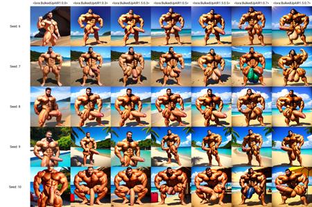 photo, solo, nude, huge tan muscular male human man standing at the beach, tan body, beard, big muscles, huge muscles, hyper muscles, big penis, huge penis, hyper penis, big balls, huge balls, hyper balls, huge pecs, huge nipples, foreskin, humanoid genitals, 5 fingers, plantigrade, feet, 5 toes, cinematic <lora:BulkedUpAIR1:0.0>