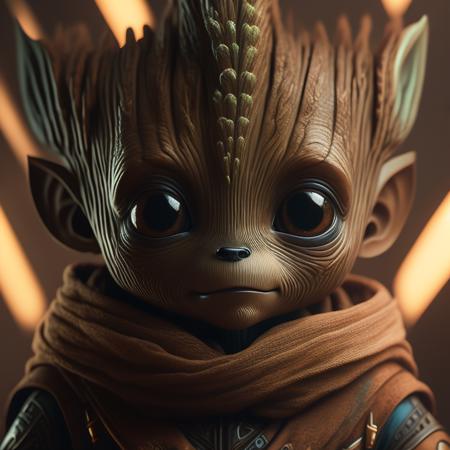 portrait of baby groot, seamless, epic, cinematic, intricate detail, award winning, great lighting, shading, high quality, detailed  <lora:pdalns:1>