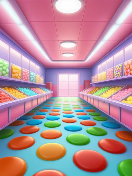 game art, simple minimalistic cute illustration, interrior simple candy factory inside background, smooth playrix style, soft pixar style, 3d like, low camera angle, close upï¼ <lora:CartoonStyle_Hap_XL:1.6>,cartoon style,anime,masterpiece,UHD,perfection,perfect,detailed, <lora:add-detail-xl:0.01> ,<lora:hand 4:0.00001> ,<lora:OverallDetailXL:0.0001>, <lora:detailed_notrigger:0.0001> ,<lora:xl_more_art-full_v1:0.01>, <lora:XDetail_light:0.00001> ,<lora:perfection style:0.00001>, <lora:age:0.00001>,