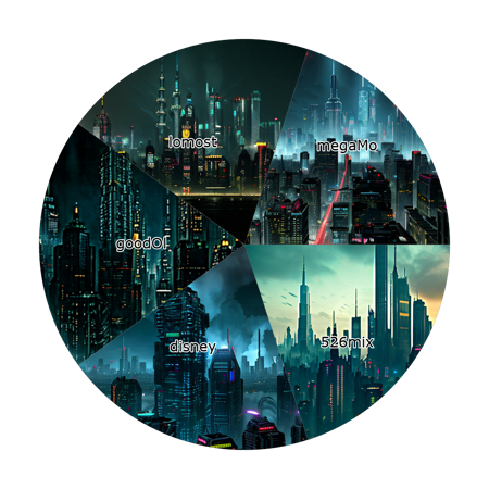 Circle Grid (Pie Diagram) | ComfyUI workflow v1.1