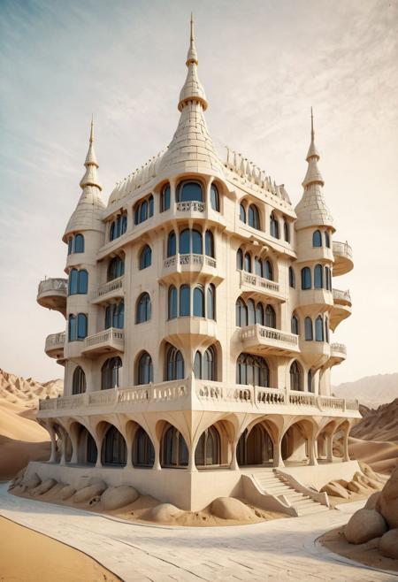 Persian house,by Charles Schridde,ivory,Terragen,extremely beautiful,intricate details,masterpiece,best quality,
Futuristic style,sleek,modern,ultra modern,high tech,detailed,Ornate And Intricate,
by Antoni Gaudi,Sou Fujimoto,in the style of nicola samori,dazzling,analog film,
Architectural style,Clean lines,geometric shapes,minimalist,architectural drawing,highly detailed,
<lora:___DUNE-XL_v1.0:0.9>,Dune movie style,futuristic architecture,
<lora:ParchartXL-2.0:1>,ON PARCHMENT,INK ON PARCHMENT,Architectural blueprints,detailed notations,grid lines,