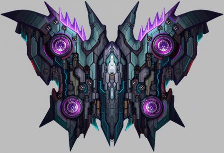 Starsector Spaceships in different faction styles flux1dev Gensoukyou Manufacture v1