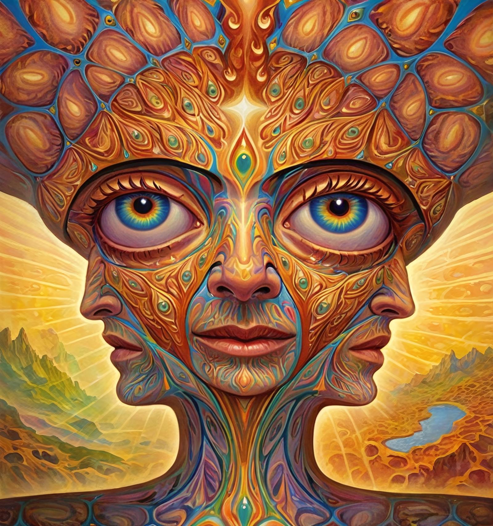 Alex Grey SDXL 1.0 art syle lora image by ai_degenx