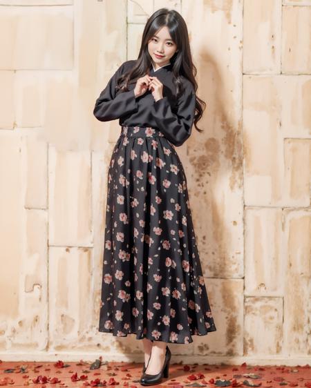 japanese floral printed long skirt long skirt floral print