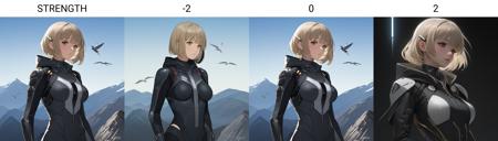 1girl, bangs, bird, black background, blonde hair, blunt bangs, bodysuit, brown eyes, closed mouth, cyborg, day, facial mark, fingerless gloves, grey eyes, hood up, jacket, jewelry, lamp, male focus, medium breasts, mole, mountainous horizon, no humans, parted lips, scenery, science fiction, shadow, shell, simple background, sky, solo, standing, still life, upper body, web address <lora:j1xl1024v1:STRENGTH>