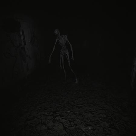 in a haunted and desolate scene, A mysterious and otherworldly entity,
terrifying, as if time itself has come to a standstill in this dark-fear experience. 
Shadows dance and the scene is alive with the sounds of decrepit, demonic, ormatic monsters.
Decrepit creepy eyes stare at them with terror, undead eyes, In the darkness are an imaginary creature with contorted shadows lurking, dark and grotesque creatures. spooky, a forgotten macabre location, haunted eerie scene, dark and haunting place, The haunted eerie photograph reveals a dark and terrifying background, 
