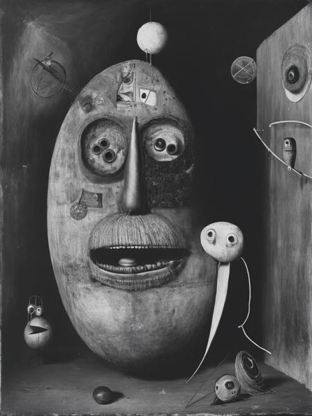 <lyco:RogerBallen:1.0> I hurt myself today To see if I still feel I focus on the pain The only thing that's real in style of roger ballen, joel peter witkin, surreal, more noise