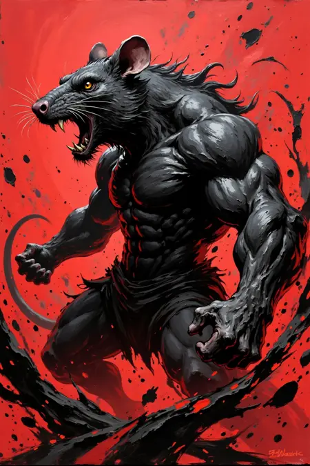 C_Dark Ink Wash Style_Zodiac Animalization Creation