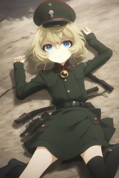 Saga of  Tanya the Evil, Tanya Degurechaff, Youjo Senki <lora:youjo_senki:1>, masterpiece, best quality, high quality, absurdres