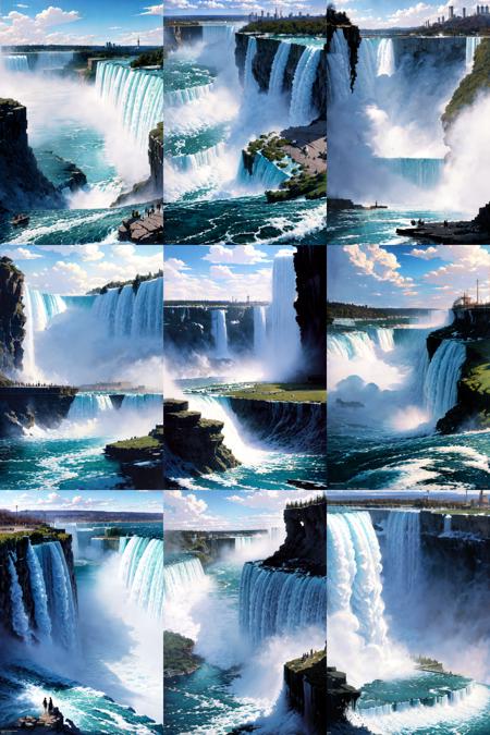 Niagara Falls, by Greg Rutkowski <lora:cheeseDaddys_35:1>