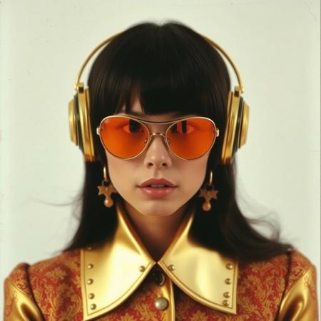 avant-garde , gold and chrome, 1970s, lofi