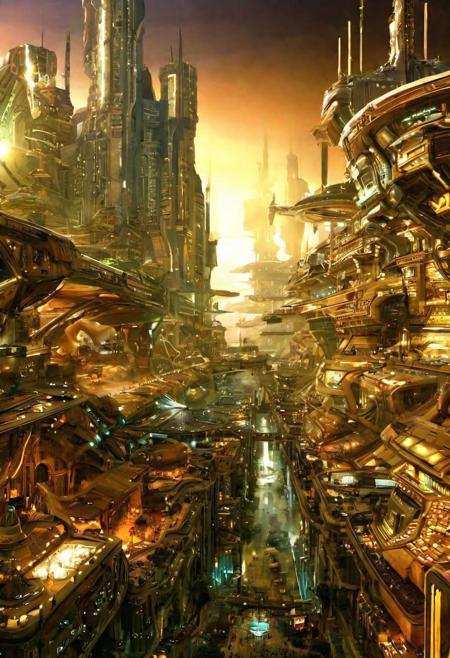 (An imaginary picture of the reappearance of future civilization:1.6),great lighting, OverallDetail, junkworld, BadDream, FastNegativeV2, elven architecture,  2077_Style,
(future civilization, future street, future buildings, future vehicle:1.6),
(circuit board:1.5)
(lots modern design housing on the spacecraft, masterpiece:1.5), future_urban, future_skyline,
(large file, super realistic, 4k, 8K, 16k, FHD, HD, VFX , perfect, photograpy, construction sales photograpy, Interior design, super high resolution, cinematic photography:1.2),   
(extra long shot, wide-angle lens, POV, DOF:1.1), 
(creeping fogs, dust shining in the light:1.4),
(amazing, mystery, Spectacular, Luxurious, elegance, perfect design, harmonious color:1.1),
(nion light, tron, Signboard light box | Advertising screen | TV wall | Neon advertising:1.4),
fashion design, Modern, Modernism, mystery, Spectacular, Luxurious, elegance, perfect design,
(industrial:**|mechanical:**|gritty:**|metallic:*|sci-fi:**|future:**|Organicism:**_style),
[Metal|Leather|Flash|Neon|Glass|Screen|carpaint_Detailed Texture: 0.7]
[[urban landscape:**|moon:**|nature landscape:**:|changeable cloud:**]:0.75],
[skyscraper:**|building:**|viaduct:**|future city:**|MRT:**|park:**|neon sign:**_urban landscape::0.85],
(blurred background:1.4),
[(background, more_details:0.3), (more_details:0.6), (more_details:0.8),
(more_details:1.2):0.65],