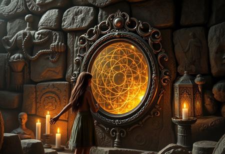 In the ancient ruins of the Oracle of Delphi, a curious historian named Elara stumbles upon a hidden chamber. Inside, she discovers a beautifully ornate mirror, which reflects not just her image but whispers secrets of the past. As she gazes deeper, the mirror reveals visions of the tragic downfall of previous seekers, drawing her into a perilous web of fate.
Driven by curiosity, Elara uses the mirror’s insight to uncover lost knowledge, altering the course of history. However, each revelation comes at a cost; the memories and lives of those around her begin to fade. Realizing that she is rewriting not just her fate but the very fabric of time, she confronts a haunting truth: to save her friends and restore the timeline, she must return to the moment she first peered into the mirror.
In a suspenseful twist, Elara sacrifices her own memories, becoming a heartbeat in the whispers of history, ensuring that the wisdom of the past will never be lost, but at the cost of her identity. As the mirror dims, she walks away, a stranger in the world she saved, forever linked to the echoes of Delphi.