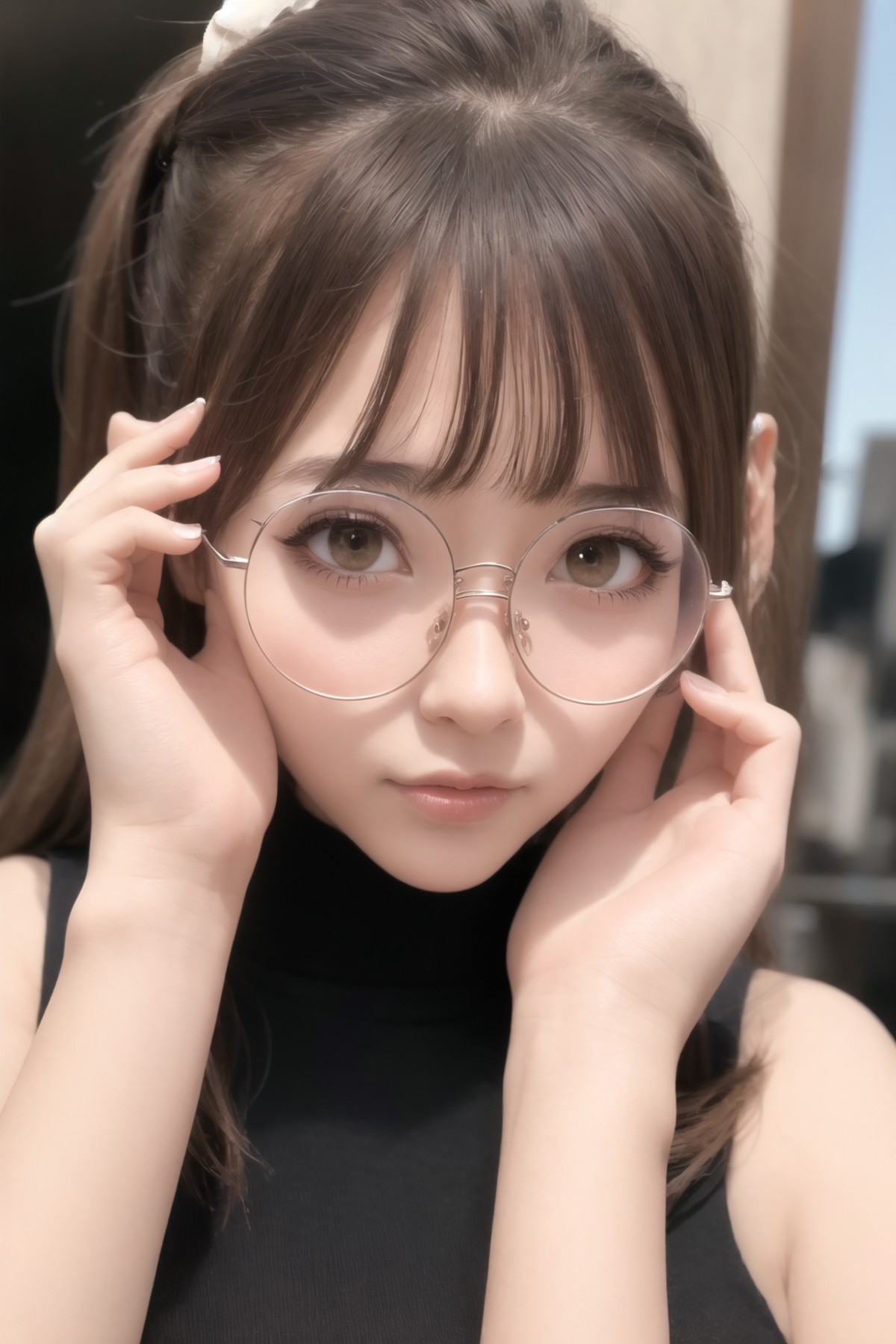 1girl,
<lora:circle-glasses_v1.1:0.5>, circle-glasses,, masterpiece, best quality, highly detailed