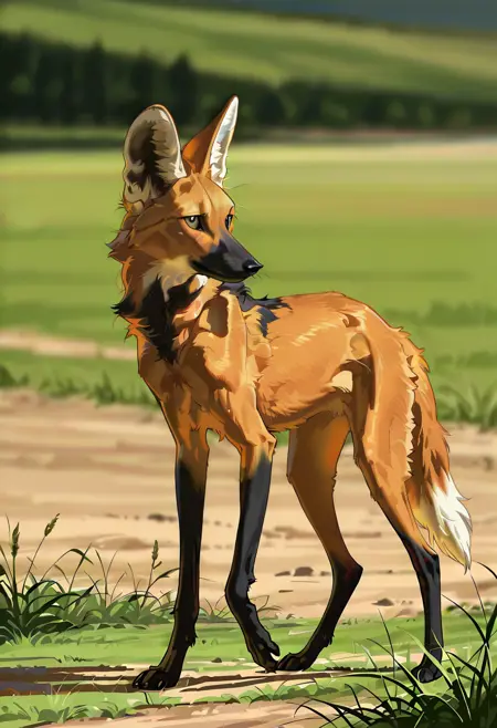 Illustrious Animals - Maned Wolf