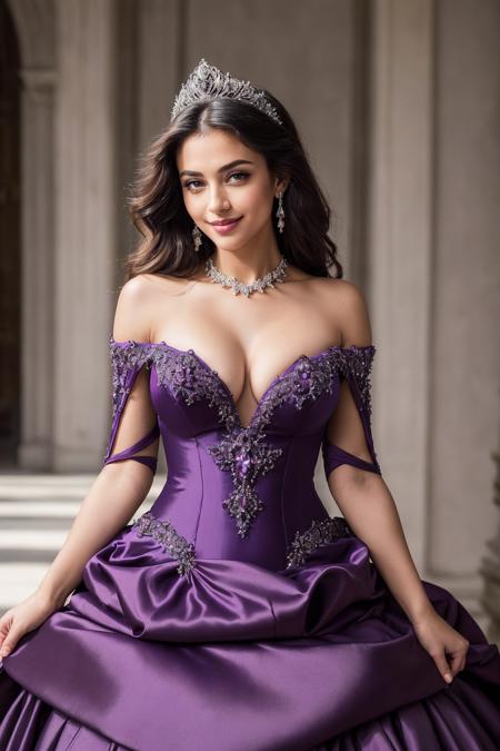 ((Masterpiece, best quality,edgQuality,photorealistic, hyper realistic)),standing,posing for a picture smiling,
edgDreamy, ballgown, a woman in a purple dress posing for a picture , wearing edgDreamy_dress,plunging neckline,breasts apart
 <lora:edgDreamyGowns:1>