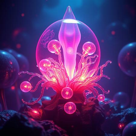 Masterpiece, a bioluminescence translucent polonium, 32k, 16k, 8k, cinematic art,