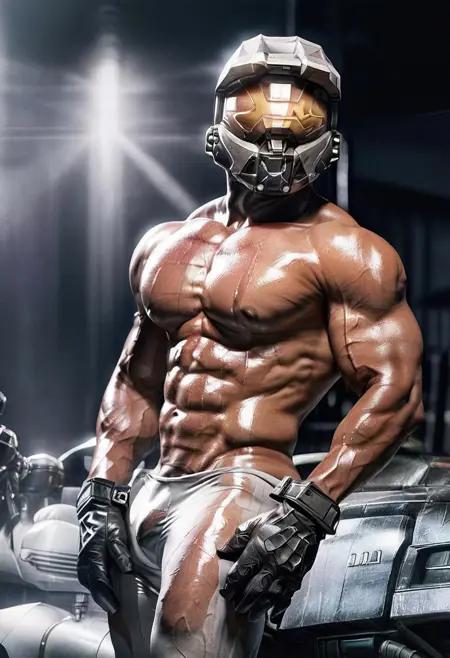 Wet Male (with see-through pants)